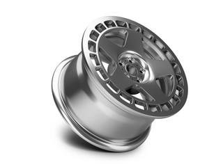 3d illustration of forged car rim isolated on white background