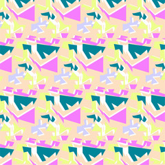 Random shaped seamless pattern with smooth colors