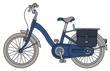 The retro blue bicycle