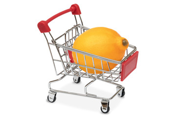 lemon in shopping cart