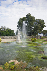 Park near ruins of castle of Vigo, Vigo, Galicia, Spain