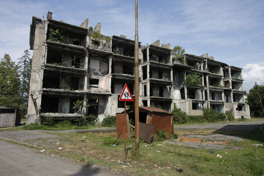 Abandoned residential house in Gali, Abkhazia