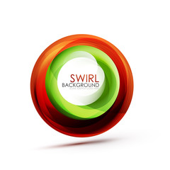 Abstract swirl banner, circle vector abstract background with copy space