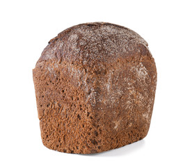 Fresh rye bread isolated on white