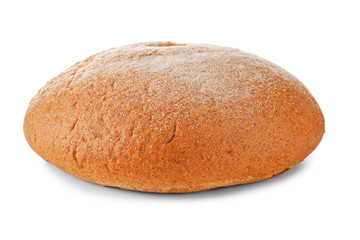 Fototapeta na wymiar Loaf of fresh tasty bread isolated on white