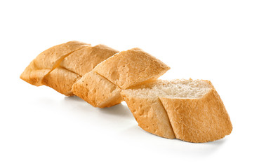 Fresh sliced bread isolated on white
