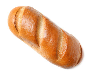 Fresh tasty bread isolated on white