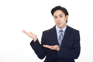 案内するビジネスマン