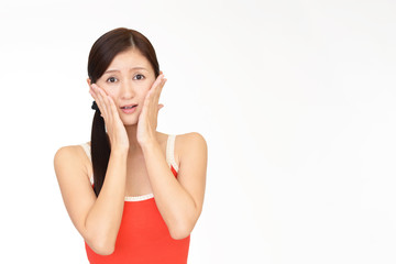 Fototapeta premium 不安そうな表情の女性