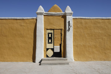 Colorful adobe Nubian house, Sudan