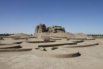 Ancient adobe temple in Kerma, Sudan