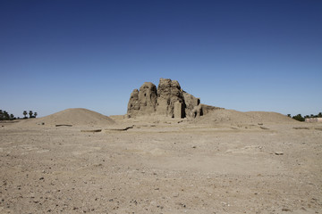 Western Deffufa adobe temple in Kerma, Sudan