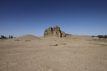 Deffufa adobe temple in Kerma, Sudan