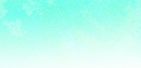sky blue winter background with snow and snow flakes