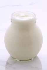 Vintage retro styling yogurt