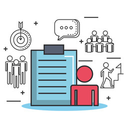 engage business set icons vector illustration design