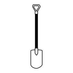 gardening shovel isolated icon vector illustration design