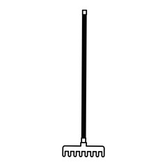 gardening rake isolated icon vector illustration design