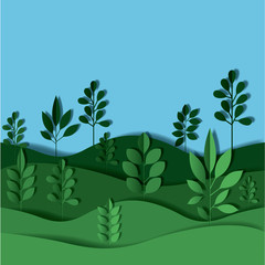 Fototapeta na wymiar field landscape digital crafts vector illustration design