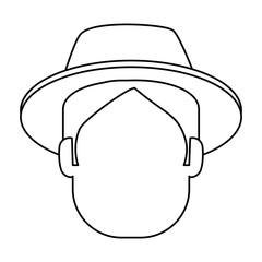 man gardener with hat avatar character avatar character vector illustration design