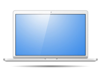 Realistic laptop, to present your application design. Isolated on a white background.