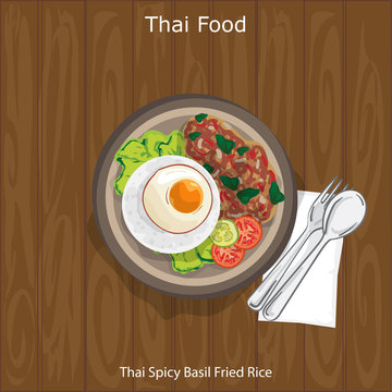 thai food Thai Spicy Basil Fried Rice