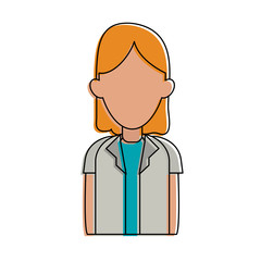 Woman doctor profile icon vector illustration graphic design