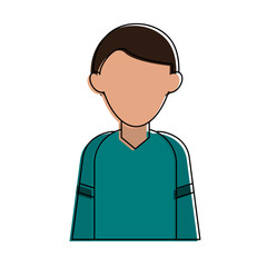 Man faceless profile icon vector illustration graphic design