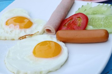 Egg breakfast and sausage
