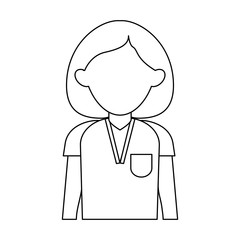 Nurse faceless avatar icon vector illustration graphic design