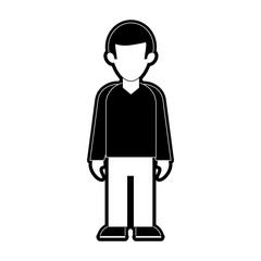 Man faceless profile icon vector illustration graphic design