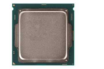 Fototapeta premium Processor for office PC, isolated on white background.