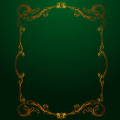 Classical baroque vector of vintage element.