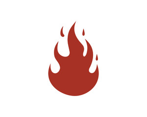 Red Fire Symbol Logo Icon Vector