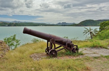 An old cannon at Fort James, Antigua