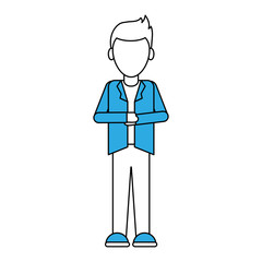 Businessman faceless profile icon vector illustration graphic design