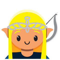 Vector cute elf colorful isolated © aratehortua