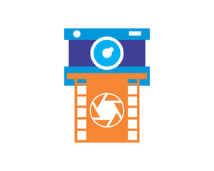 camera film photography photographer photographic image vector icon logo