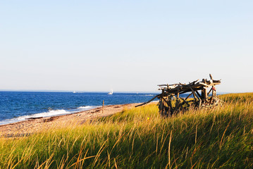 On the Beach of Block Island, Rhode Island