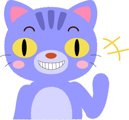 ネコちゃん　笑う