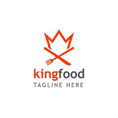 King Food Logo Vector Template Design