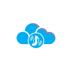 Music Cloud Logo Icon Design