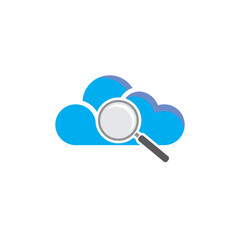Search Cloud Logo Icon Design