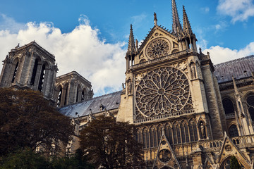 Notre Dame with Blue Sky