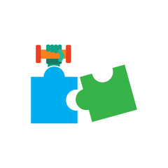 Gym Puzzle Logo Icon Design