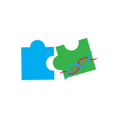 Dna Puzzle Logo Icon Design