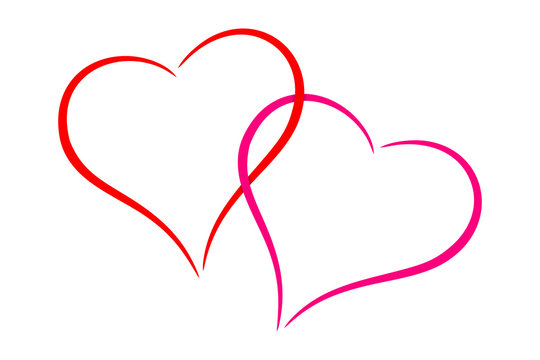 Vector logo two hearts