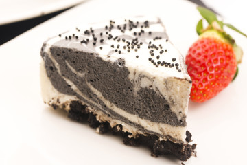 Black sesame cheese cake