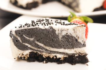 Black sesame cheese cake