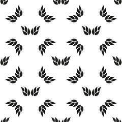 Ornamental seamless floral ethnic black and white pattern. Background can be used for surface design, wallpaper, textile, fabric, wrapping, web. Template for design and decoration